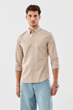 Oakyr Best light beige Shirt for Men | Best casual Shirt for men - Image 3