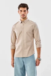 Oakyr Best light beige Shirt for Men | Best casual Shirt for men - Image 3