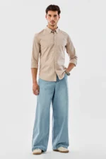 Oakyr Best light beige Shirt for Men | Best casual Shirt for men - Image 4