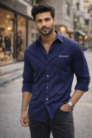 Oakyr Best Blue Shirt for Men | Party Wear & Office Wear - Image 2