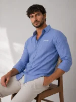 Oakyr Best light Blue Shirt for Men | Party Wear & Office Wear - Image 3
