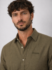 Men Olive Green Casual Shirt | Premium Cotton Linen Shirt for Men | Stylish Regular Fit