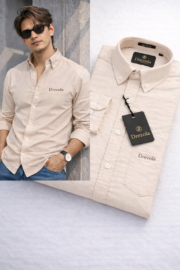 Oakyr Best light beige Shirt for Men | Best casual Shirt for men - Image 2