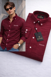 Oakyr Best Maroon Shirt for Men | Best casual Shirt for men - Image 2