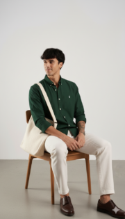 Oakyr Best Oxford Premium Slim-Fit Men’s Solid Cotton Shirt - Image 4