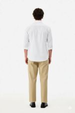 Best Premium Oxford Men’s White Cotton Casual Shirt – Slim Fit Solid White Button-Down Shirt - Image 5