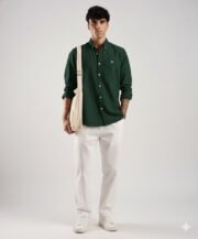 Oakyr Best Oxford Premium Slim-Fit Men’s Solid Cotton Shirt - Image 7