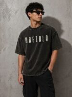 Men Oversized Acid Wash T-Shirt | Drop Shoulder Graphic Printed T-Shirt for Men | Streetwear Loose Fit Half Sleeve - Image 2