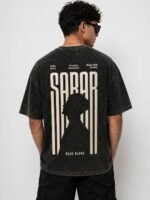 Men Oversized Acid Wash T-Shirt | Drop Shoulder Graphic Printed T-Shirt for Men | Streetwear Loose Fit Half Sleeve